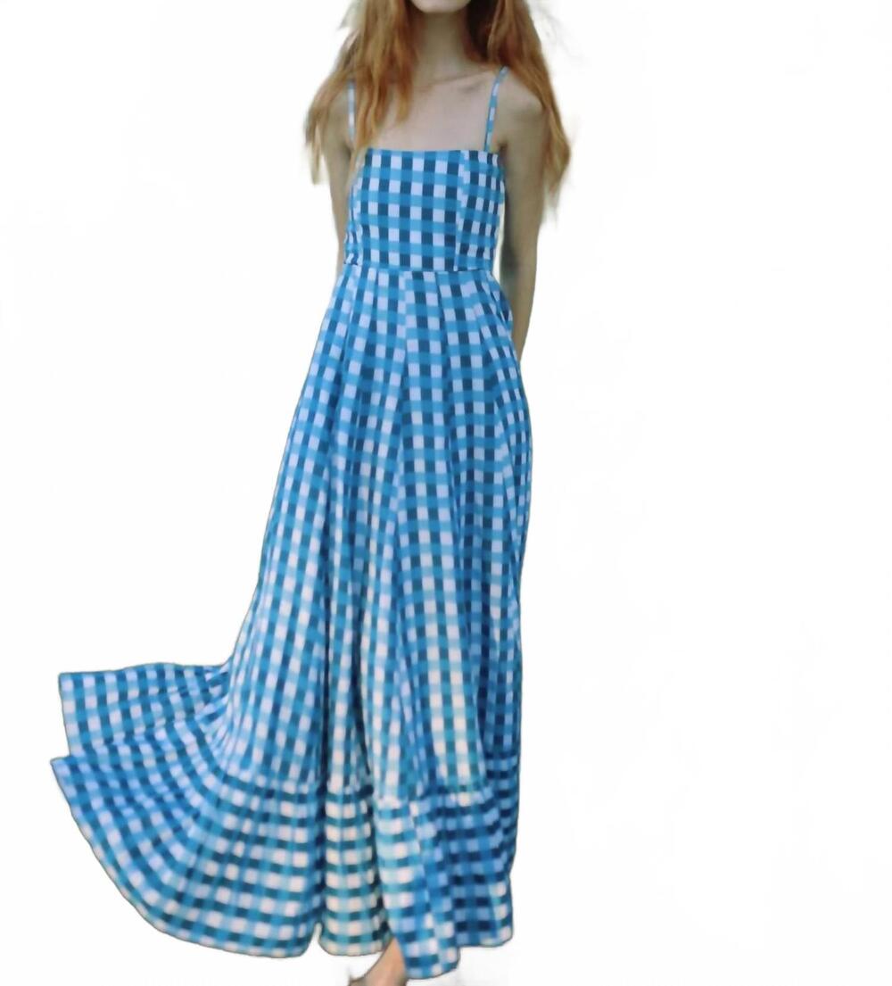NEW LOUISE NEW YORK allegra midi dress in cape gingham